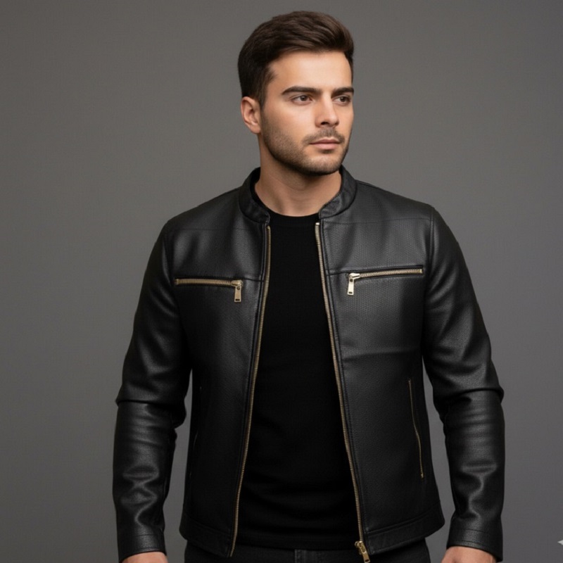 کاپشن چرم مردانه مدل SERGIO
